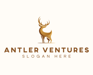 Antler - Luxury Deer Antler logo design