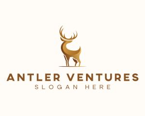 Luxury Deer Antler  logo design