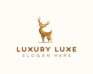 Luxury Deer Antler  logo design