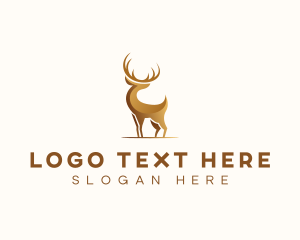 Stag - Luxury Deer Antler logo design