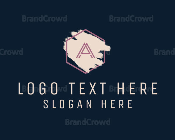 Hexagon Makeup Letter A Logo