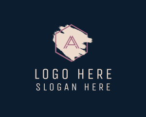 Scent - Hexagon Makeup Letter A logo design