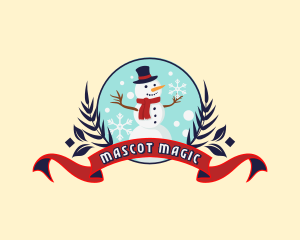 Christmas Holiday Snowman logo design