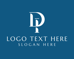 Monogram - Elegant Legal Pillar logo design