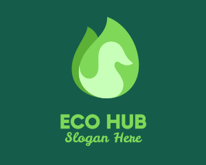 Green Eco Bird logo design