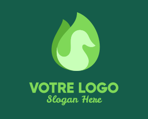 Leaf - Green Eco Bird logo design