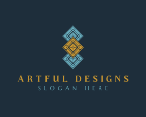 Interior Design Flooring Pattern logo design