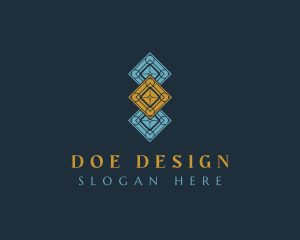 Interior Design Flooring Pattern logo design