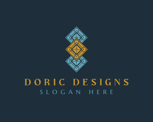 Interior Design Flooring Pattern logo design