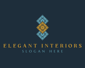 Interior Design Flooring Pattern logo design