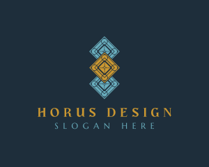 Interior Design Flooring Pattern logo design