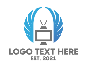 Youtube - Blue Wing Television logo design