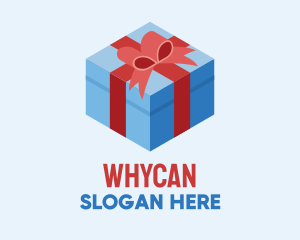 Isometric 3D Gift Present Logo