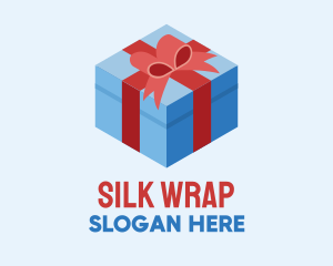 Isometric 3D Gift Present logo design