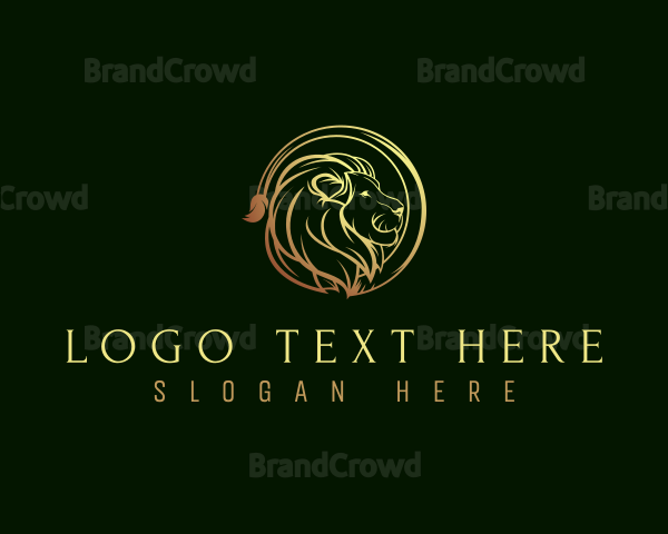 Luxury Wild Lion Logo