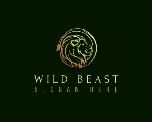 Luxury Wild Lion logo design