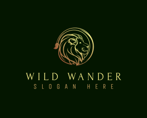 Luxury Wild Lion logo design