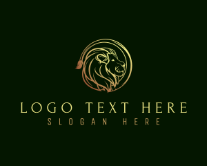 Expensive - Luxury Wild Lion logo design
