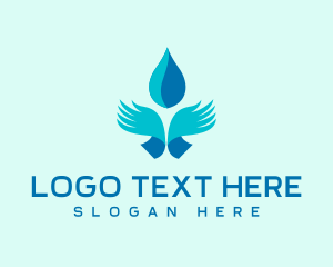 Fluid - Abstract Hand Clean Water logo design