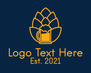 Lager - Golden Hop Beer logo design