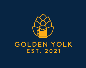 Golden Hop Beer  logo design