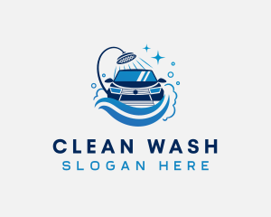 Car Wash Clean Sparkle logo design