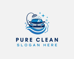 Car Wash Clean Sparkle logo design