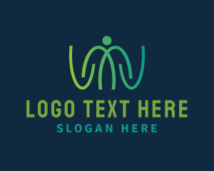 Signal - Abstract Human Wave Signal logo design