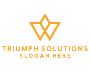 Triumph - Crown Letter W logo design