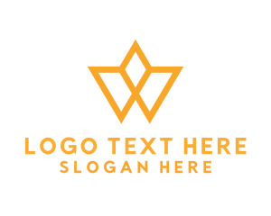 Yellow - Crown Letter W logo design