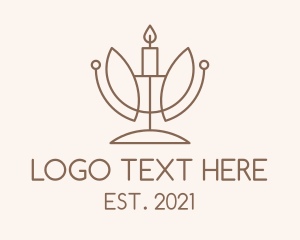 Candle Lamp Decoration logo design