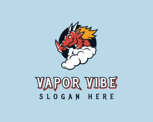 Vaporizer - Dragon Smoke Cloud logo design