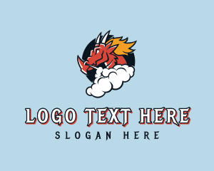 Cloud - Dragon Smoke Cloud logo design