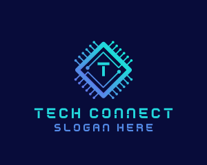 Tech Circuit Microchip Logo