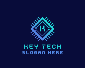 Tech Circuit Microchip logo design