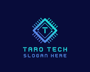 Tech Circuit Microchip logo design