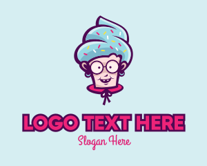 Food - Sweet Old Lady Cupcake logo design