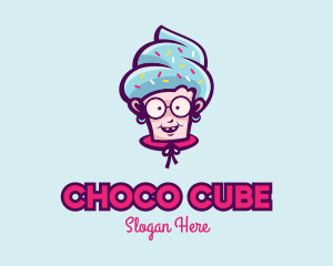 Confectionery - Sweet Old Lady Cupcake logo design