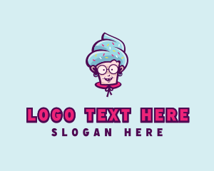 Food - Sweet Old Lady Cupcake logo design