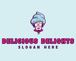 Sweet Old Lady Cupcake logo design