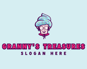 Sweet Old Lady Cupcake logo design