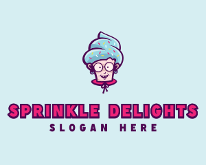 Sweet Old Lady Cupcake logo design