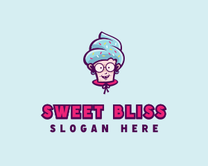 Sweet Old Lady Cupcake logo design