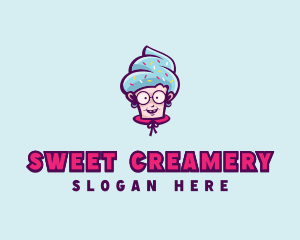 Sweet Old Lady Cupcake logo design