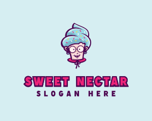 Sweet Old Lady Cupcake logo design