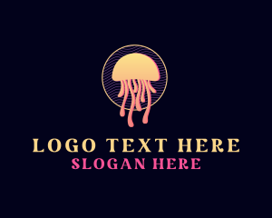 Club - Creative Jellyfish Wave logo design