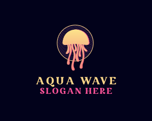 Creative Jellyfish Wave logo design