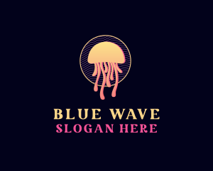 Creative Jellyfish Wave logo design