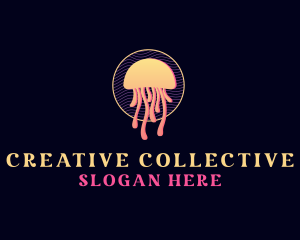 Creative Jellyfish Wave logo design