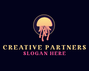 Creative Jellyfish Wave logo design